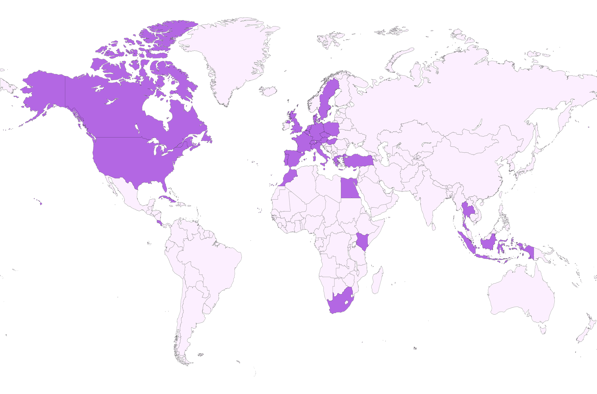 Aangepaste bestemmingen wereldwijd